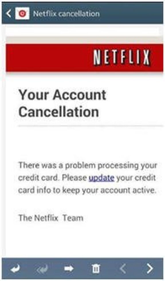 Netflix SCAM Alert