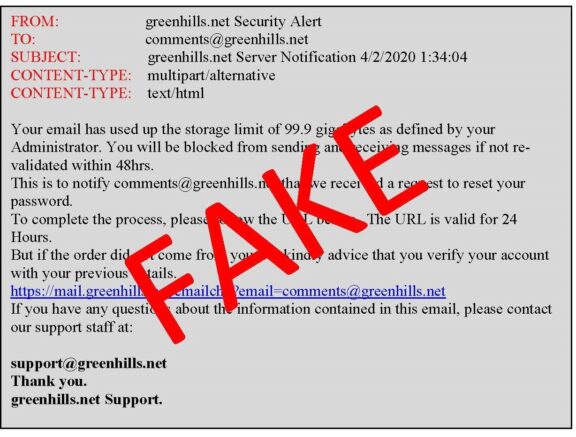 Server Notification Spam E-mail